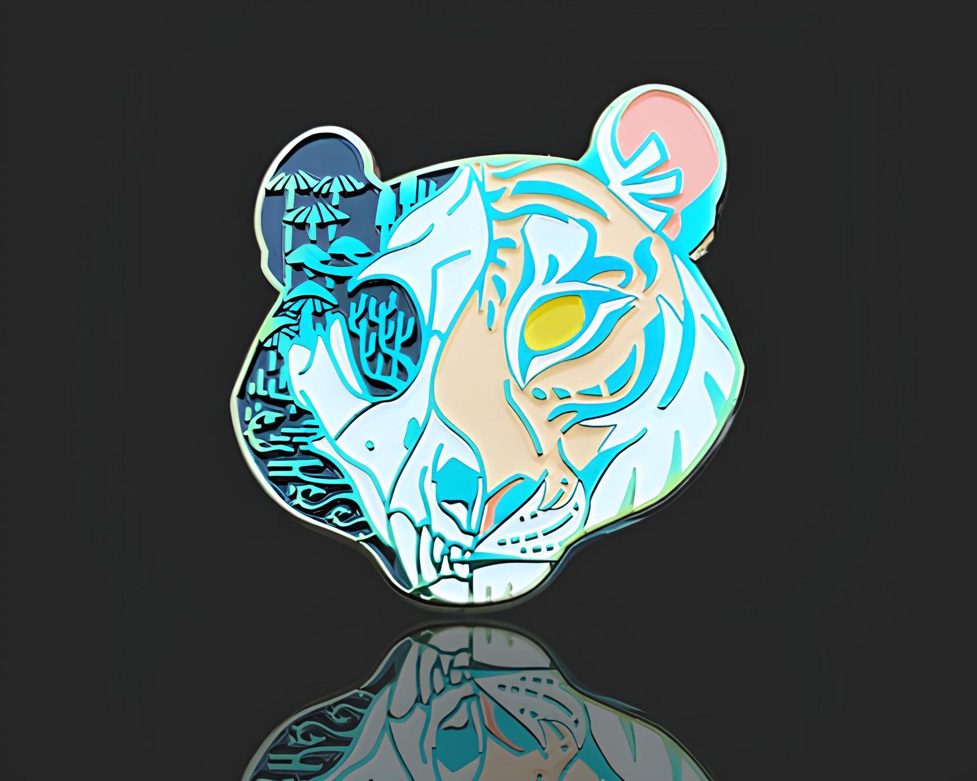 Custom Iridescent Lapel Pin with Rainbow Finish for Branding