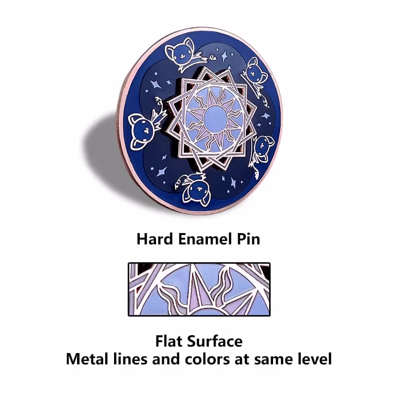 Custom Hard Enamel Pin with smooth finish and vibrant colors