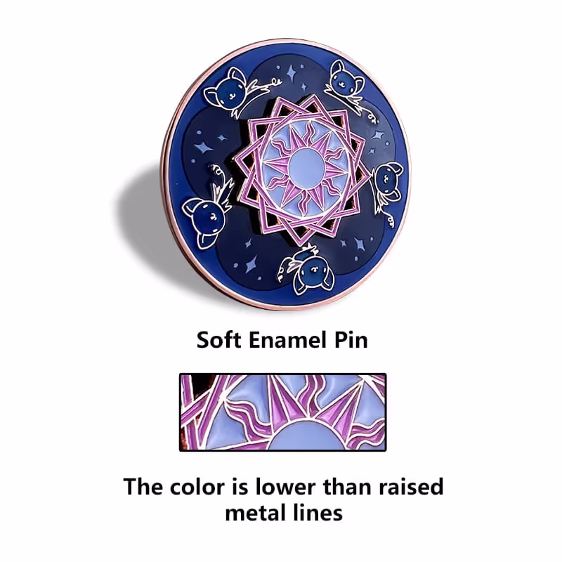 Custom Soft Enamel Pin with vibrant colors and durable finish