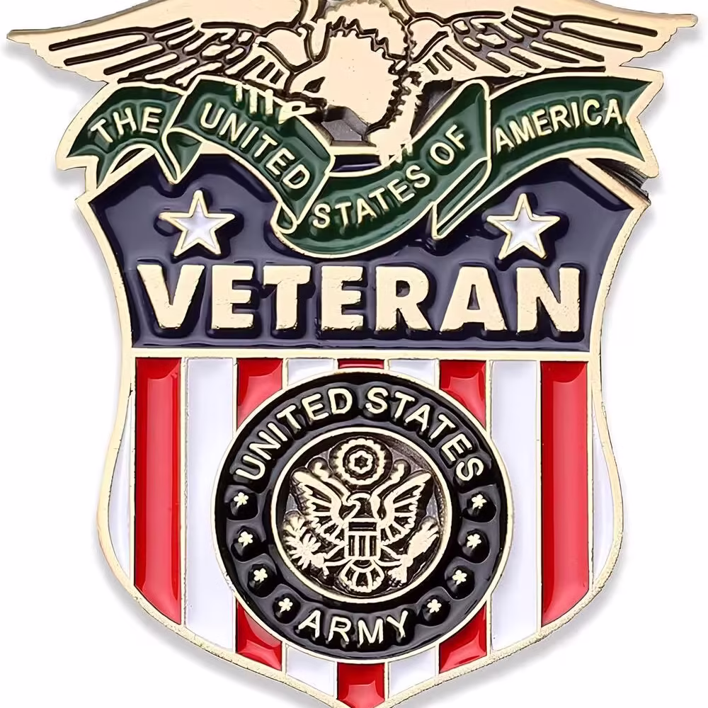 Official U.S. Army Veteran Lapel Pin – Military Service & Patriotic Gift