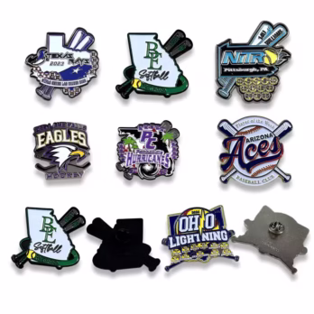 Custom Baseball Enamel Pin with Team Logo