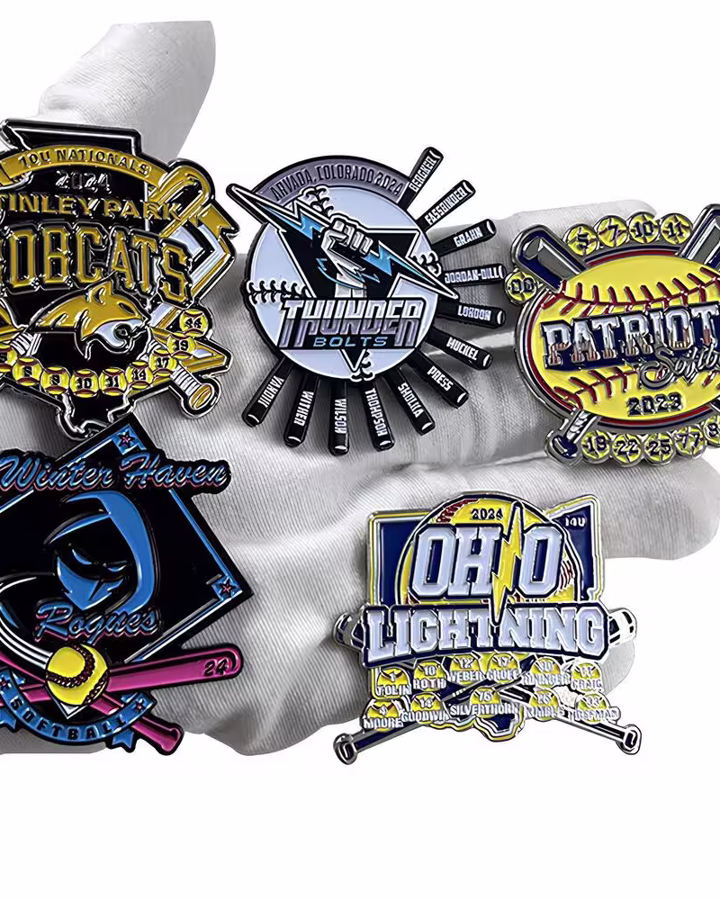 Custom Baseball Enamel Pin with Team Logo