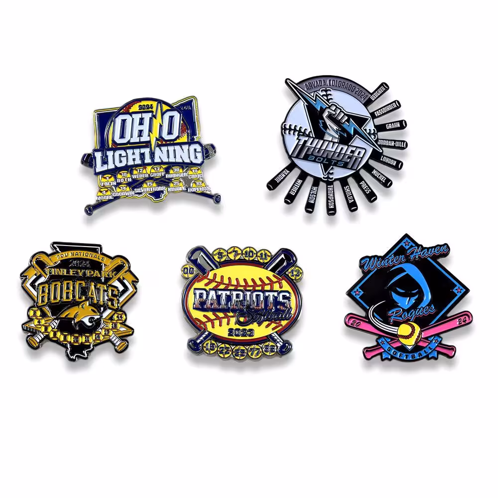 Custom Baseball Enamel Pin with Team Logo