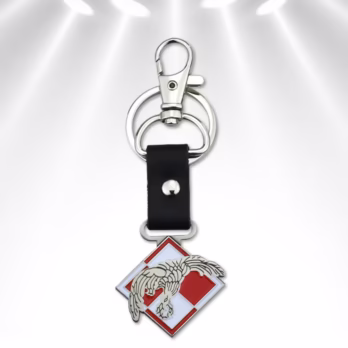 Personalized metal keychain with custom engraving, ideal for gifts or promotions