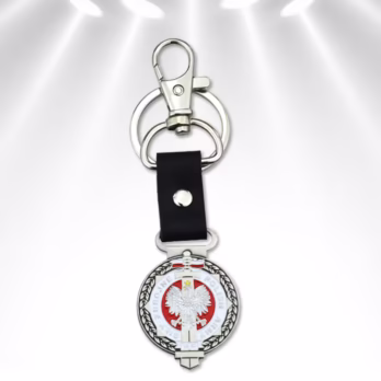 Personalized metal keychain with custom engraving, ideal for gifts or promotions
