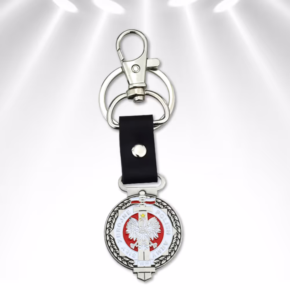 Personalized metal keychain with custom engraving, ideal for gifts or promotions