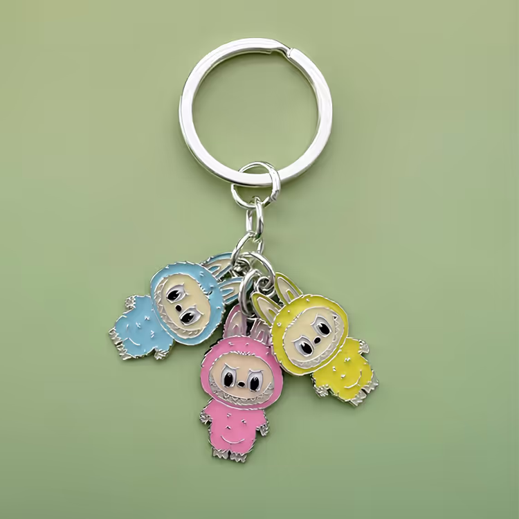 High-quality custom Labubu keychain collection showcasing various materials and design styles