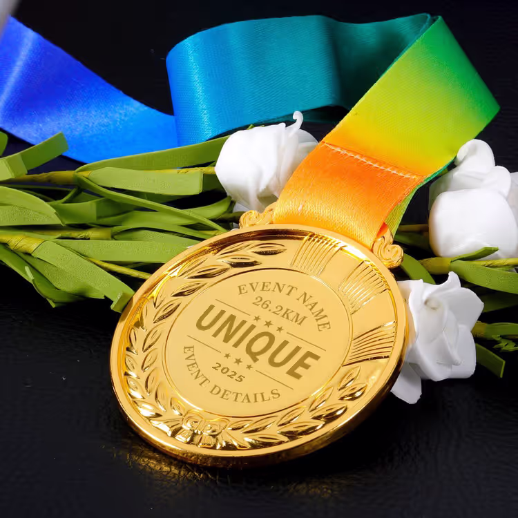 Custom Logo Medal Gold Finish