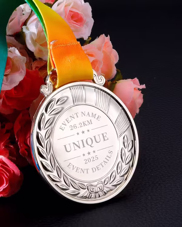 Custom Logo Medal Silver Finish