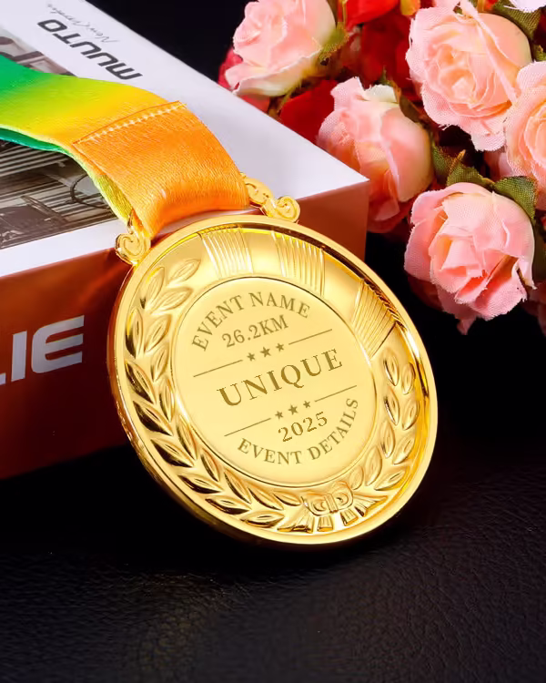 Custom Logo Medal Gold Finish