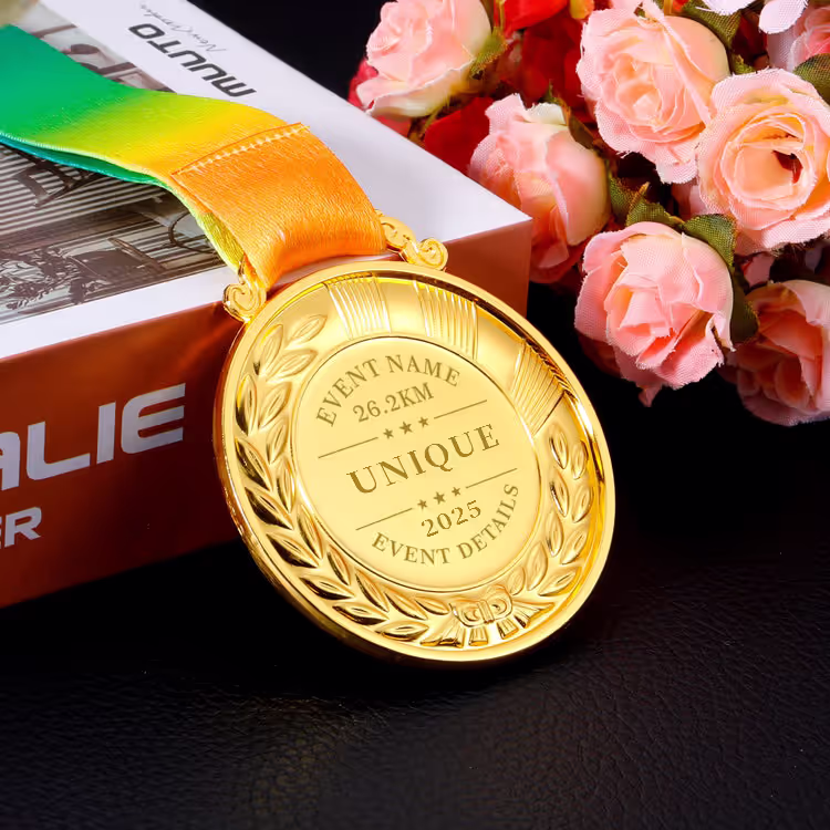 Custom Logo Medal Gold Finish