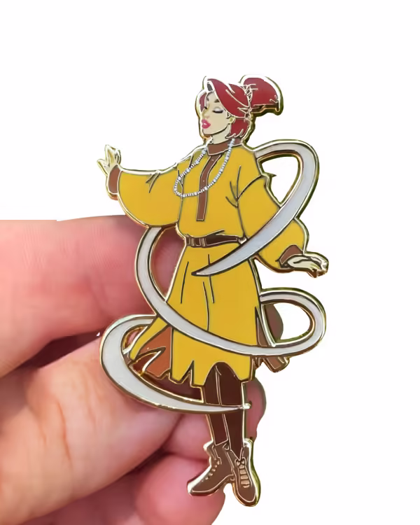 The front view of Princess Anastasia's fantasy enamel pin
