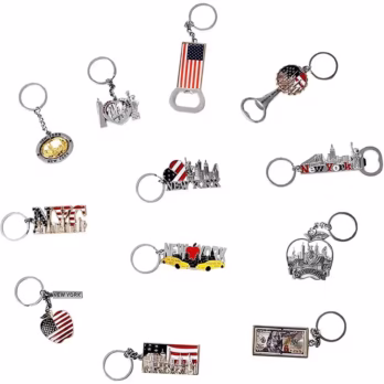 Custom USA Souvenir Metal Keychain