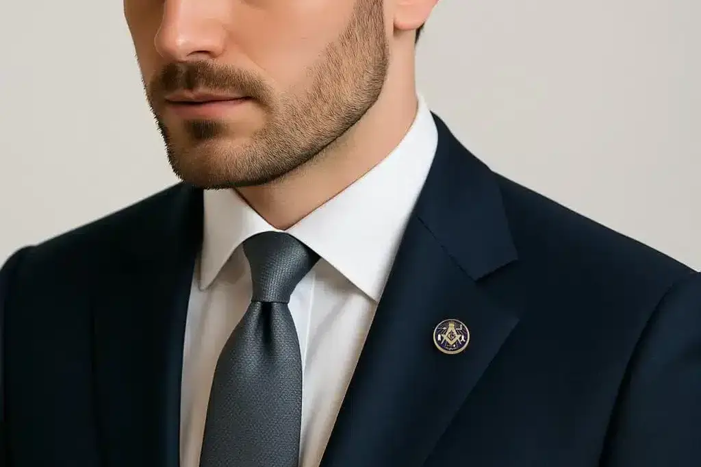 A sophisticated approach to wearing lapel pins with proper placement and styling